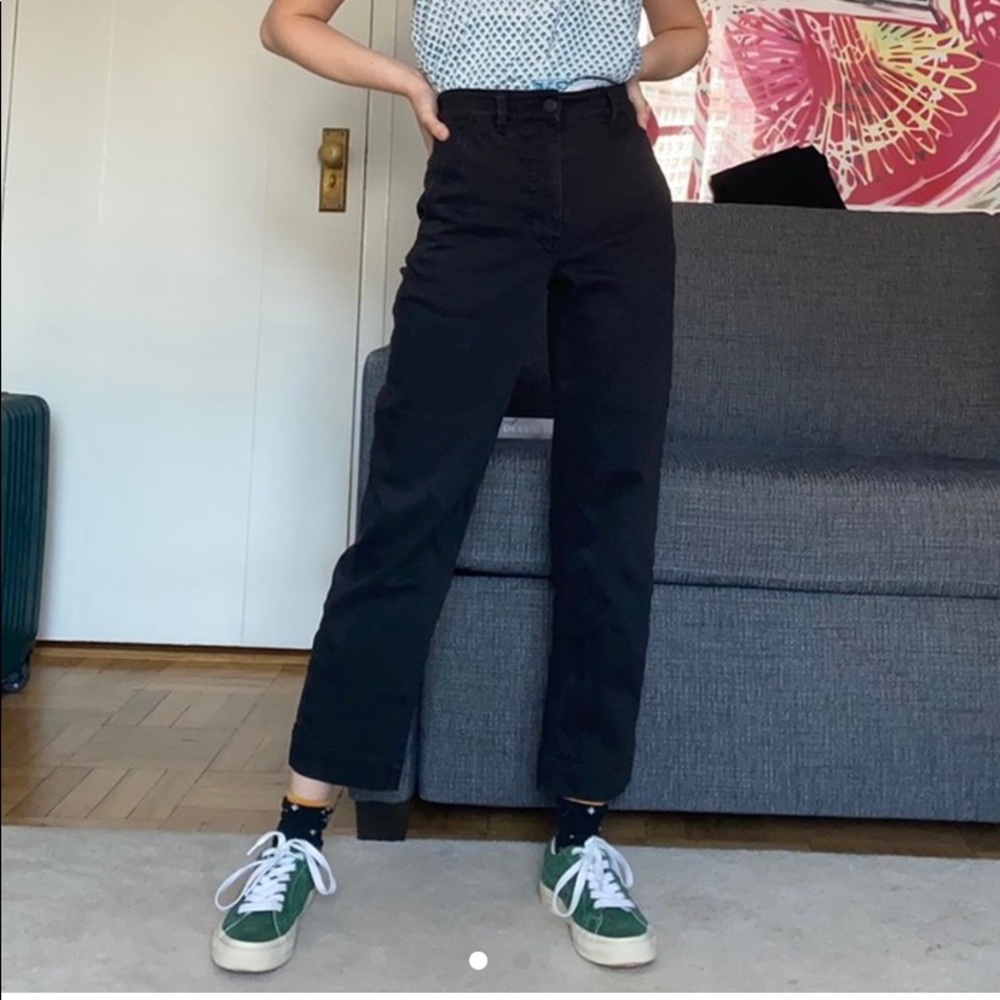 Everlane Black Straight Leg Crop Pants